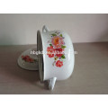 white enamel casserole pot